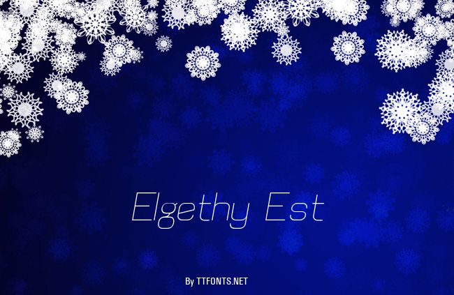 Elgethy Est example